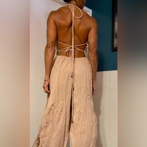 Free People Beige Jumpsuit, Sold out, S, NWT